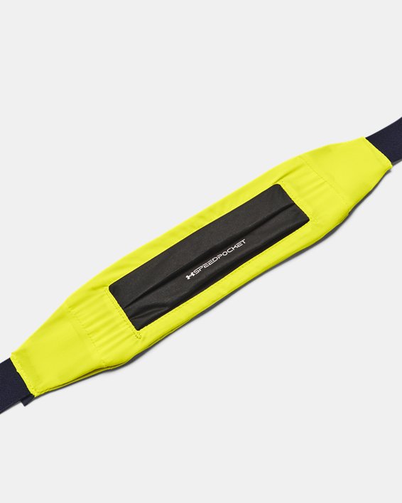 UA Flex Speedpocket Run Belt, Yellow, pdpMainDesktop image number 1